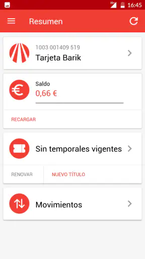 Barik NFC screenshot