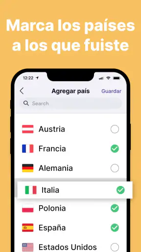 been: marcar países visitados screenshot