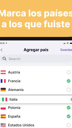 been: marcar países visitados screenshot