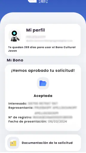 Bono Cultural Joven 2026 screenshot