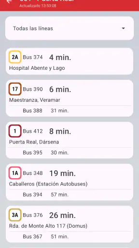Bus Coruña screenshot