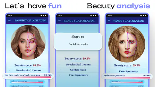 Calculadora y escala belleza screenshot
