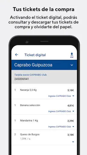 Caprabo screenshot