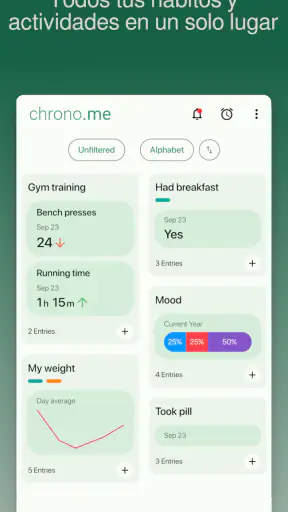 chrono.me - Rastrea tu vida screenshot