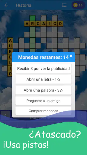 Crucigrama en español screenshot