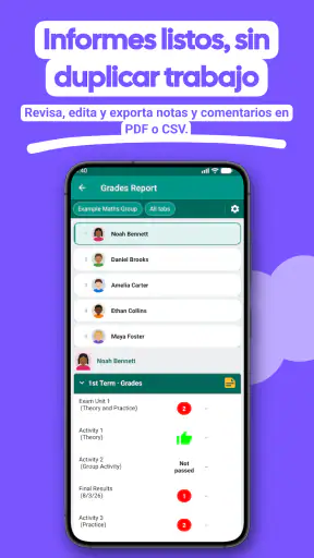 Cuaderno del profesorado screenshot