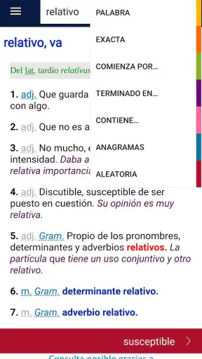 Diccionario RAE y ASALE (DLE) screenshot