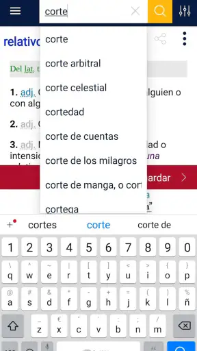 Diccionario RAE y ASALE (DLE) screenshot