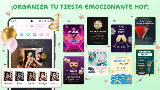 Diseño tarjeta de invitación screenshot