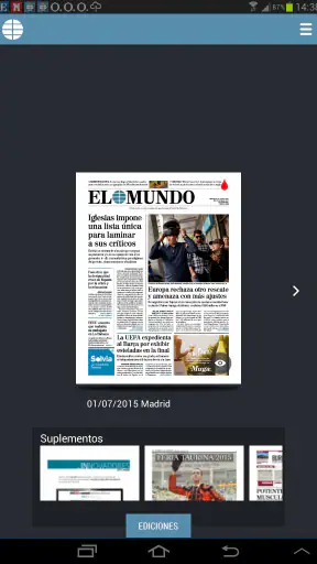 El Mundo Edición Impresa screenshot