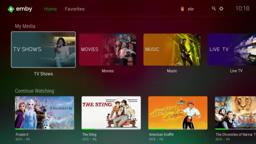 Emby for Android TV screenshot