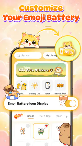 Emoji Battery: DIY Status Bar screenshot