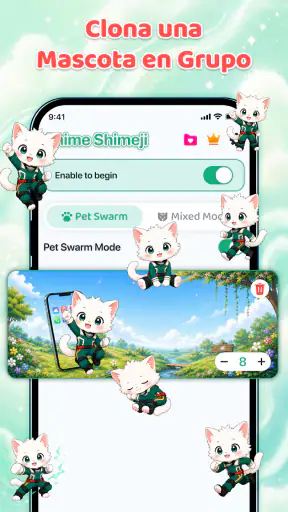 Emojis Batería & Shimeji Anime screenshot