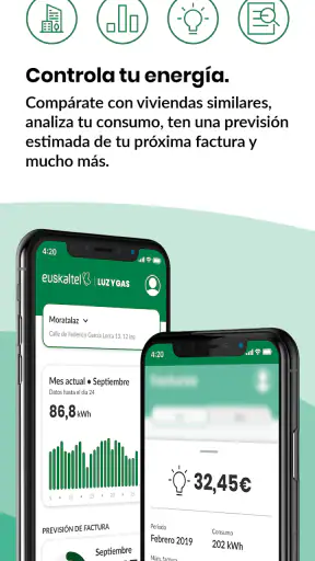 Euskaltel LUZ y GAS Clientes screenshot