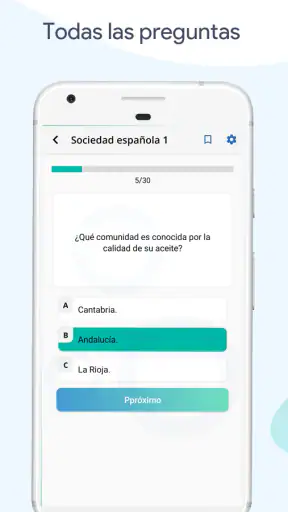 Exame de Nacionalidad Española screenshot