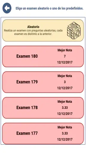 Examen coche B conducir España screenshot