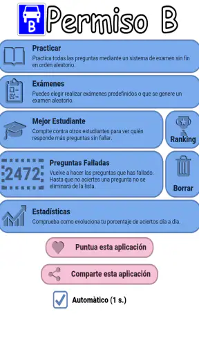 Examen coche B conducir España screenshot