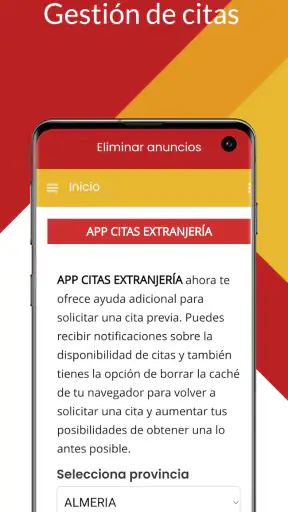 Extranjería App screenshot
