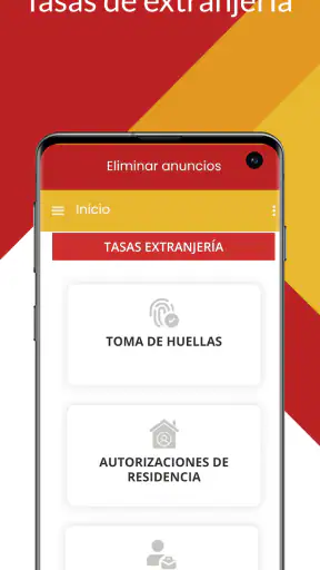 Extranjería App screenshot