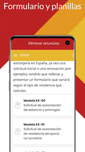Extranjería App screenshot