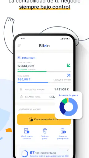 Presupuestos y facturas Billin screenshot
