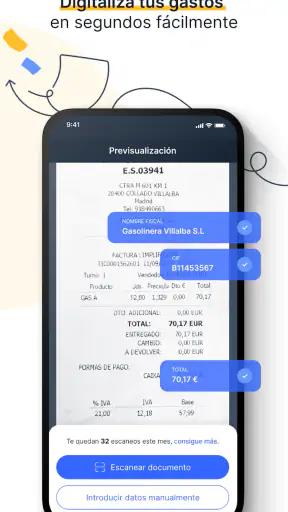 Presupuestos y facturas Billin screenshot