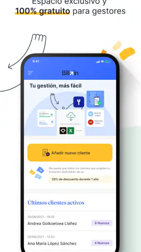 Presupuestos y facturas Billin screenshot