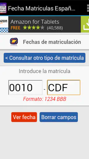 Fecha de Matriculación España screenshot