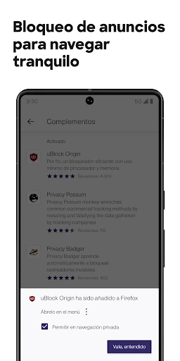 Firefox: navegador privado screenshot