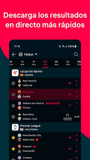Flashscore: Resultados en vivo screenshot