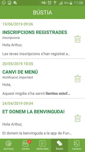 Fundesplai Inscripciones screenshot