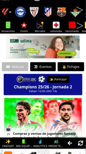 Fútbol Fantasy screenshot
