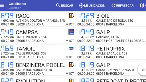 Gasolineras España screenshot