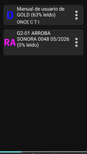 Gestor ONCE libros digitales screenshot