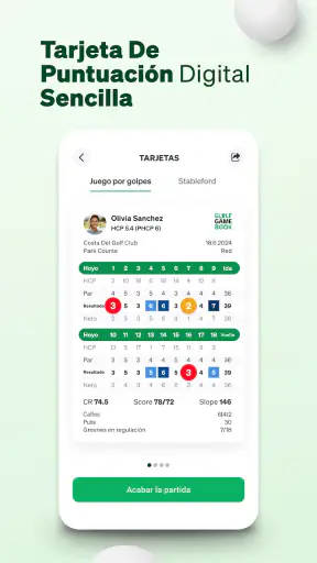 Golf GameBook Puntuación & GPS screenshot