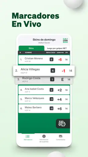 Golf GameBook Puntuación & GPS screenshot