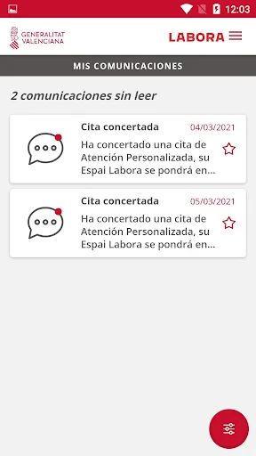 GVA PuntLABORA screenshot