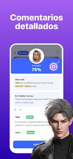 Hablar inglés Praktika screenshot