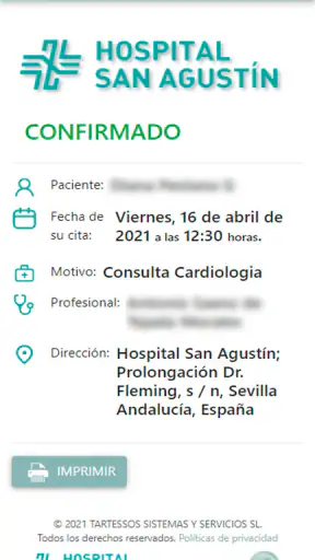 Hospital San Agustín screenshot
