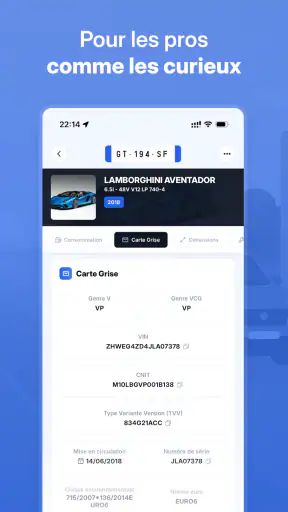 Immatriculation Scanner screenshot