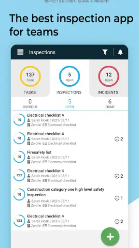 Inspection checklist audit app screenshot