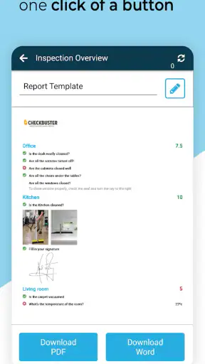 Inspection checklist audit app screenshot