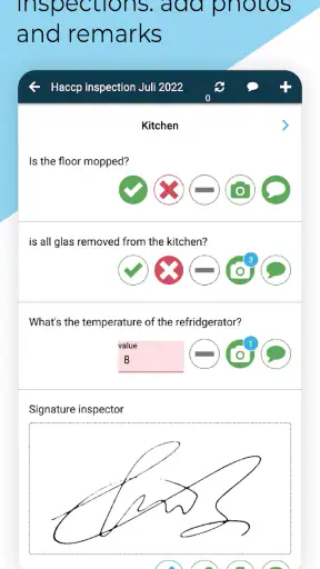 Inspection checklist audit app screenshot