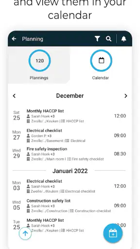 Inspection checklist audit app screenshot