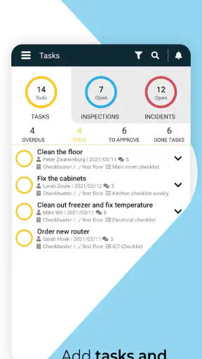 Inspection checklist audit app screenshot