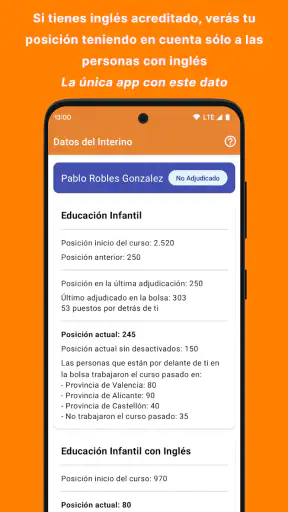 Interinos CV. Bolsas Educación screenshot