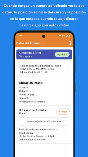 Interinos CV. Bolsas Educación screenshot