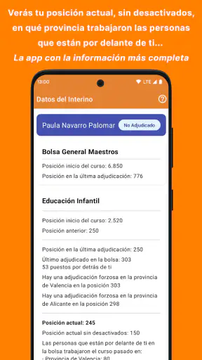Interinos CV. Bolsas Educación screenshot