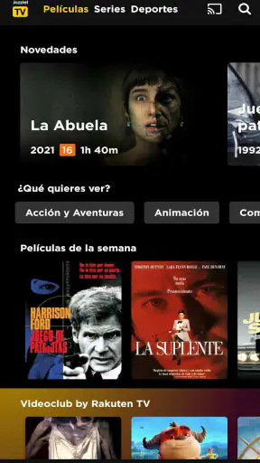 Jazztel TV screenshot