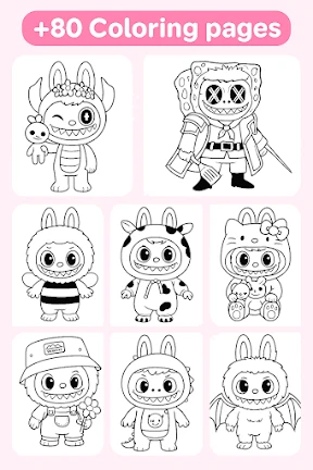 Juego de colorear labubu screenshot